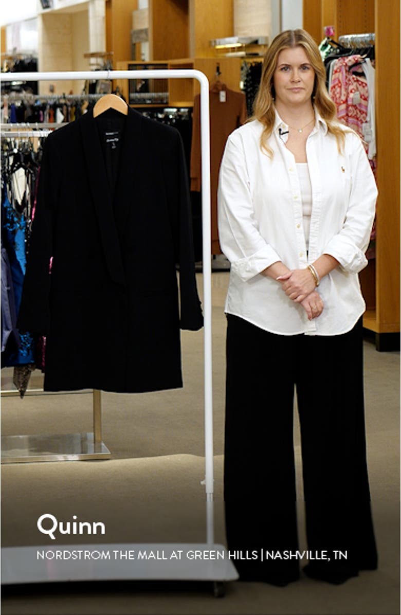 Shawl Collar Long Sleeve Blazer Dress, sales video thumbnail