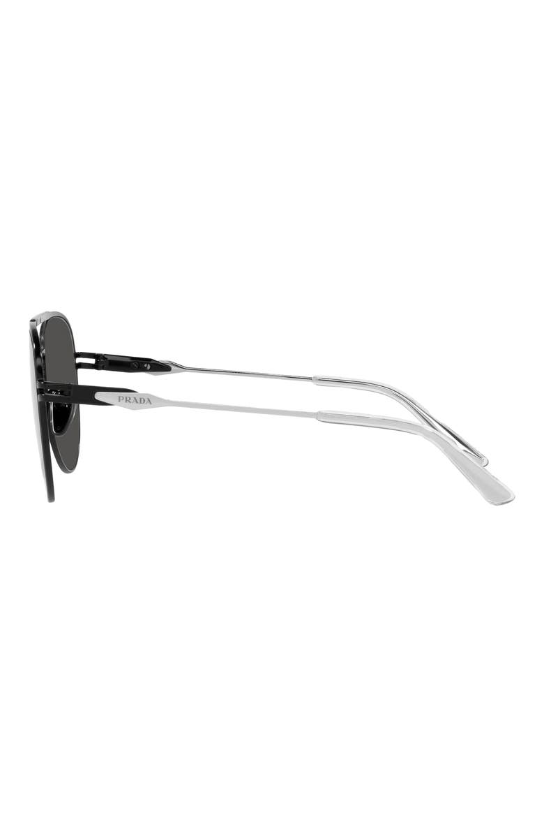 49mm Small Aviator Sunglasses, Alternate, color, MATTE BLACK