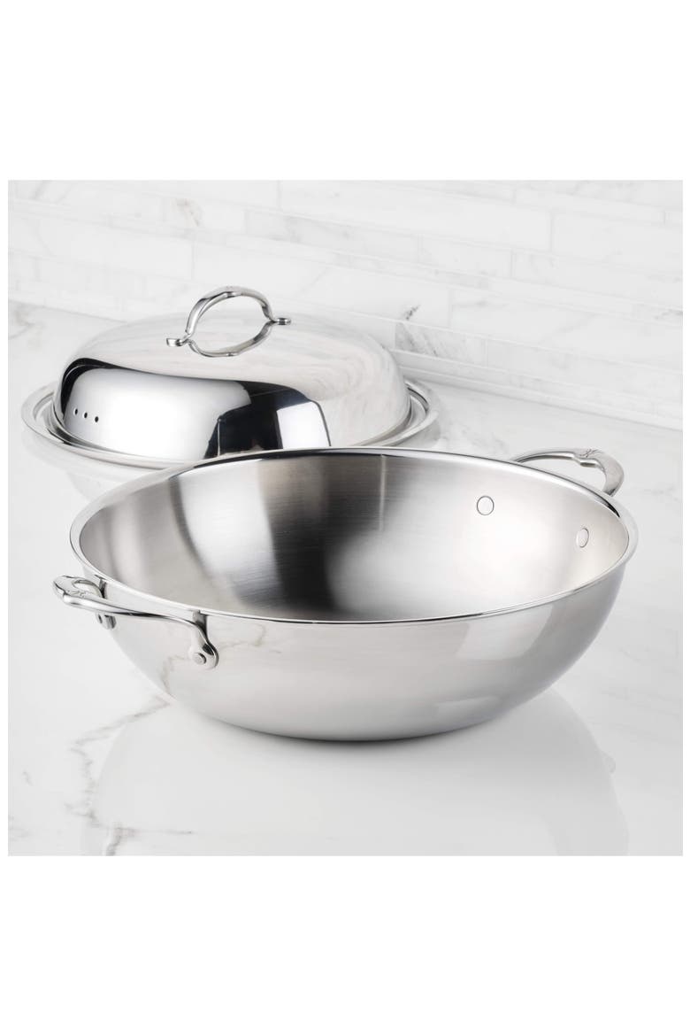 ProBond® Luxe Professional Clad Stainless Steel 14-Inch Wok, Alternate, color, NO COLOR