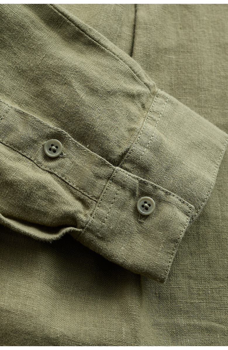 Seasalt Cornwall Hazel Branch Linen Button-Up Shirt, Alternate, color, Cypress