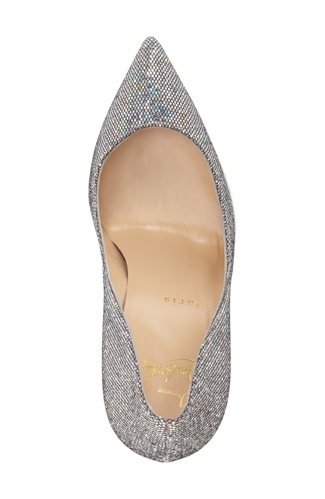 'Pigalle Follies' Pointy Toe Pump, Alternate, color, METALLIC SILVER