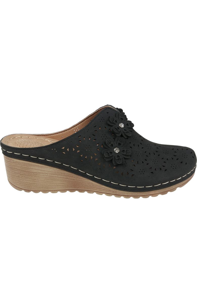 GOOD CHOICE NEW YORK Krista Flower Cutout Wedge Mule, Alternate, color,