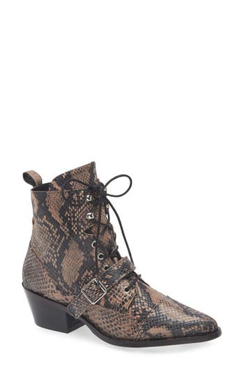 Allsaints Katy Pointed Toe Boot In Brown