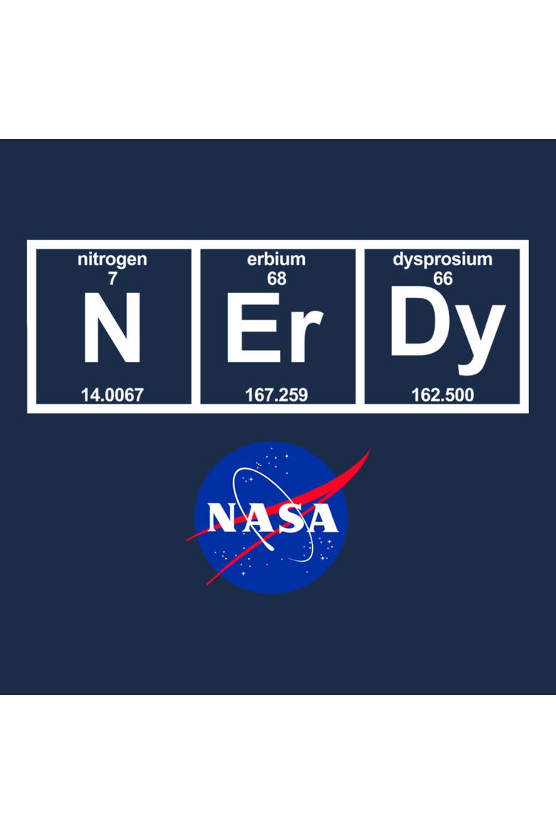 Men's NASA Nerdy Periodic Table  Graphic T-Shirt, Alternate, color, Navy Blue Heather