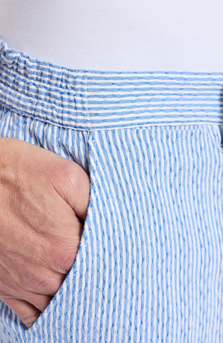 Robert Graham Fornillo Stripe Woven Shorts, Alternate, color, Navy