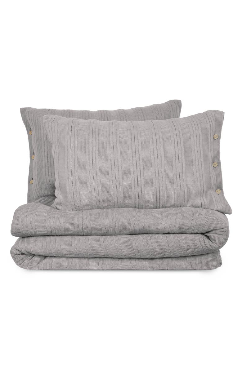 Vellux Malmo Blanket Set, Main, color, Warm Grey