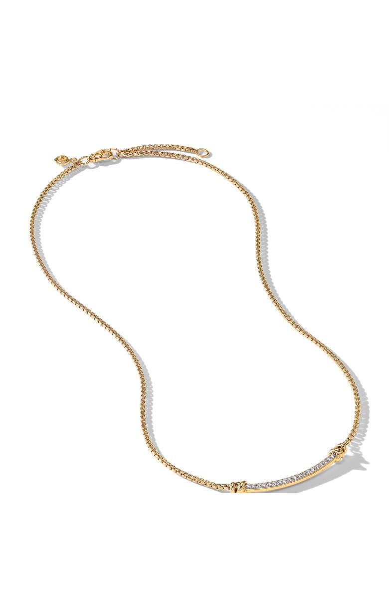 David Yurman Petite Helena Wrap Diamond Station Necklace, Alternate, color, Diamond/ Yellow Gold