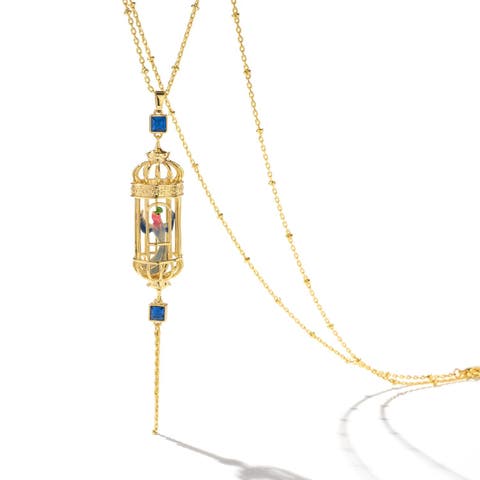 Bird Cage Drop Pendant - Small