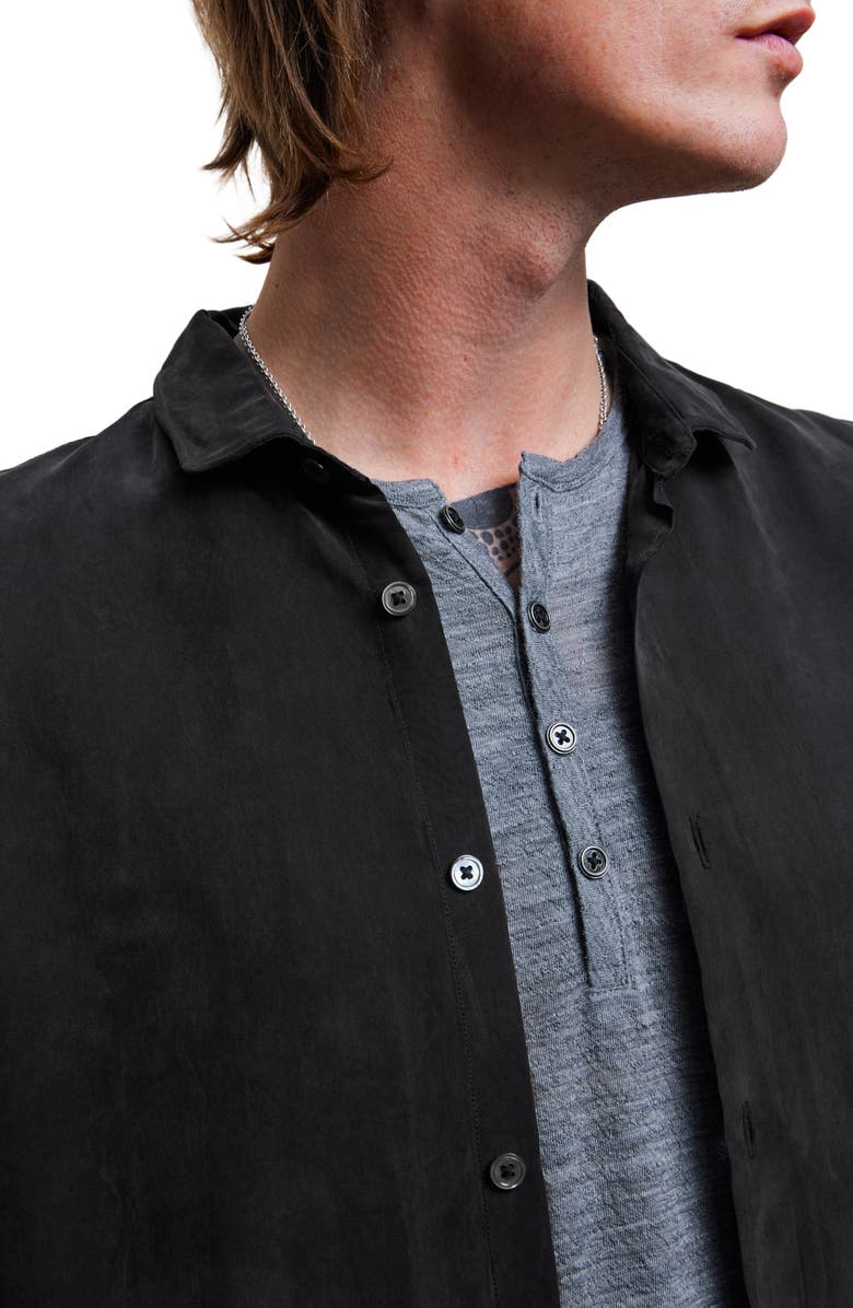 John Varvatos Slim Fit Button-Up Shirt, Alternate, color, Black