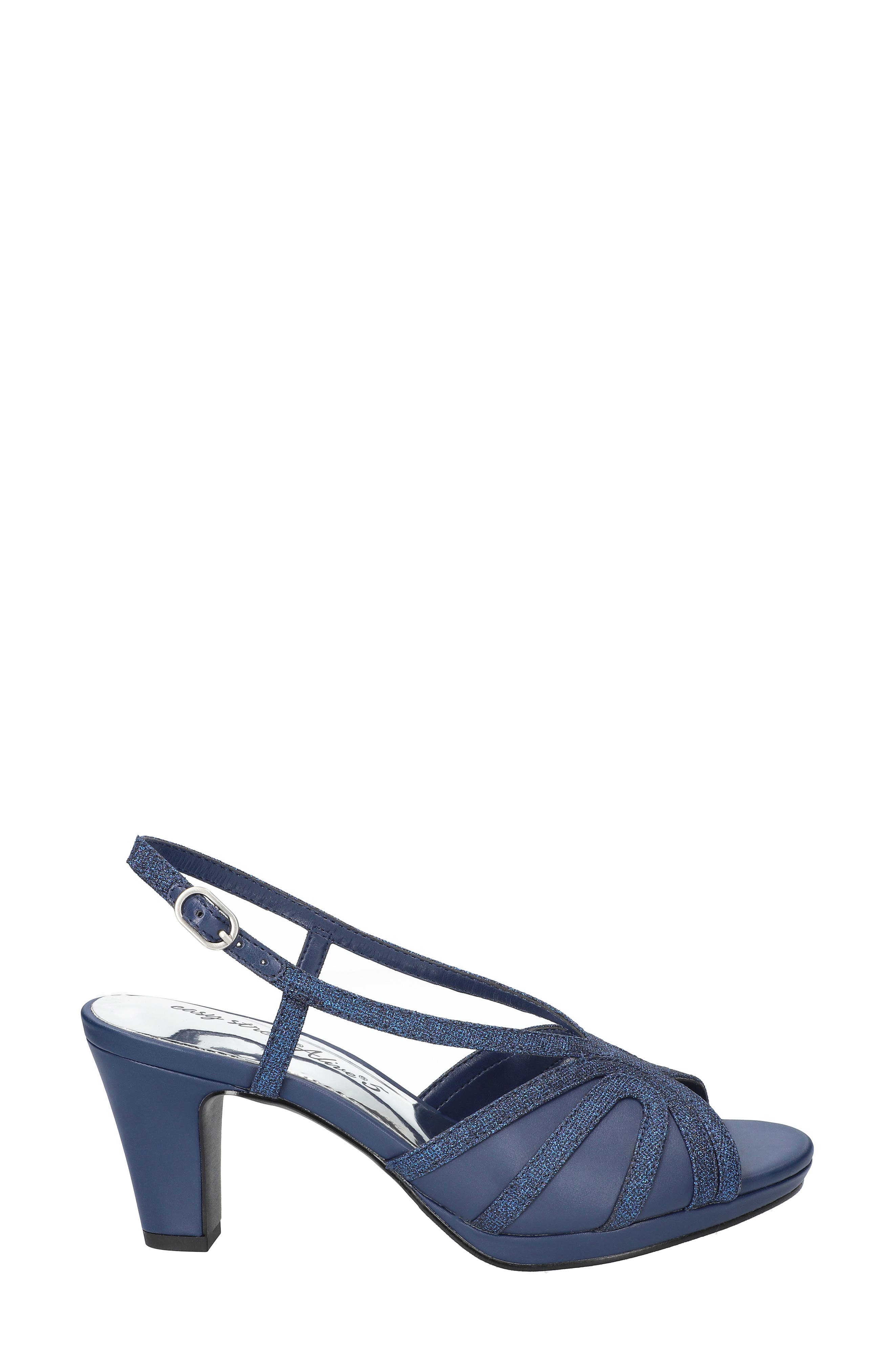 Nell Sandal, Alternate, color, NAVY SATIN