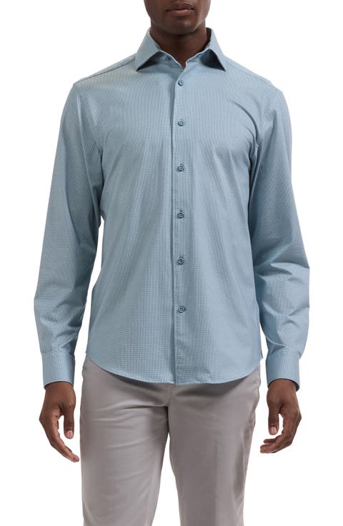 Devon OoohCotton® Geo Print Button-Up Shirt
