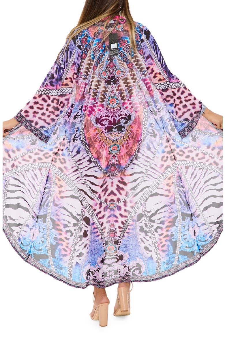 Animal Print Duster, Alternate, color, PURPLE