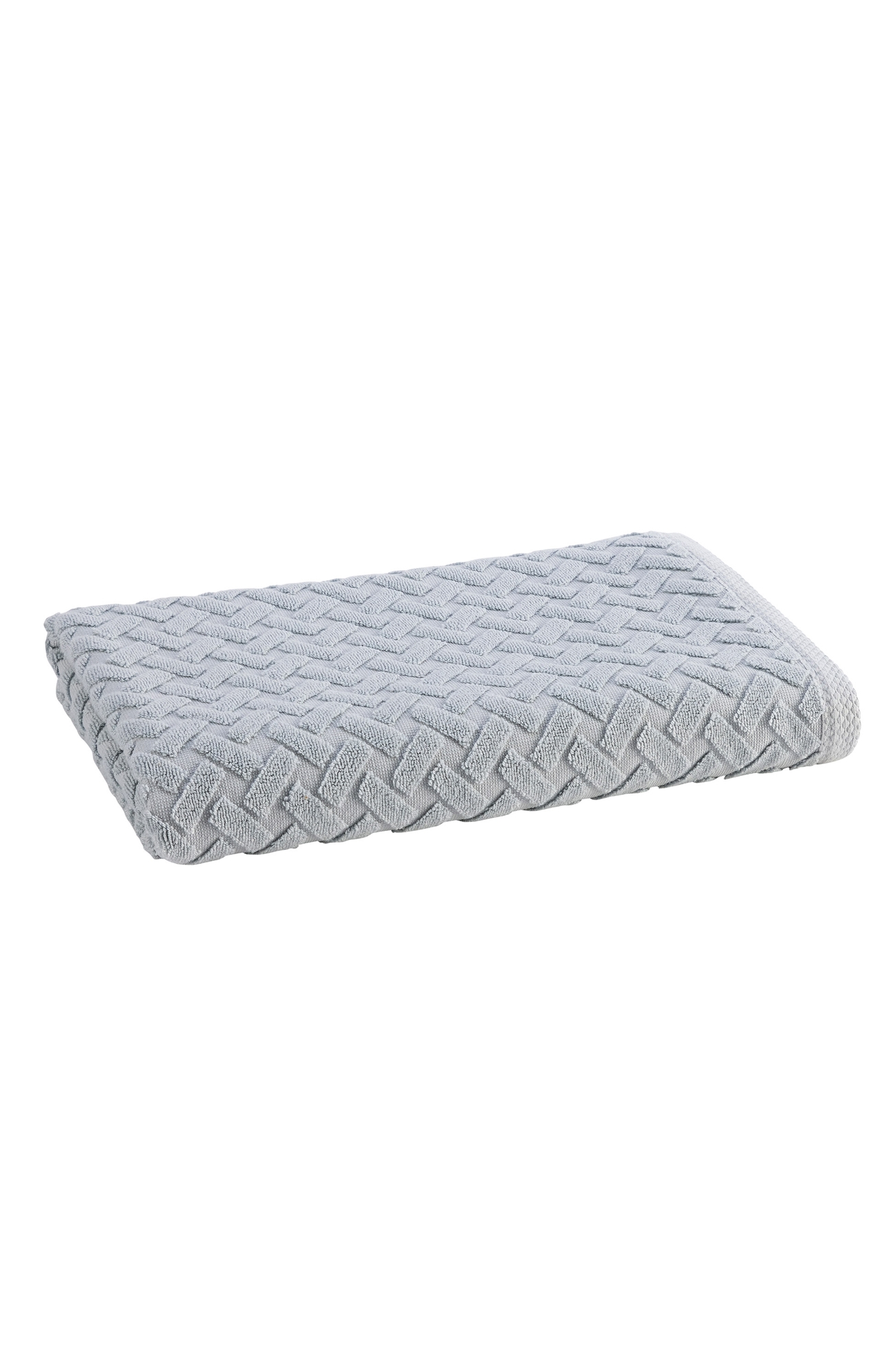 CHRISTY Trellis Textured Cotton Rayon Fibre Blend Soft Bath Towels - Glacier