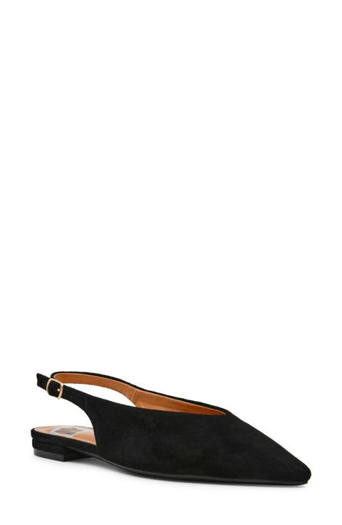 Empress Pointed Toe Slingback Flat (Women)