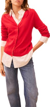 MINT VELVET Cotton Blend Layered Knit Shirt