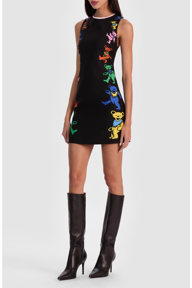x Grateful Dead Clyde Fitted Sheath Minidress, Alternate, color, GRATEFUL BEARS BLACK