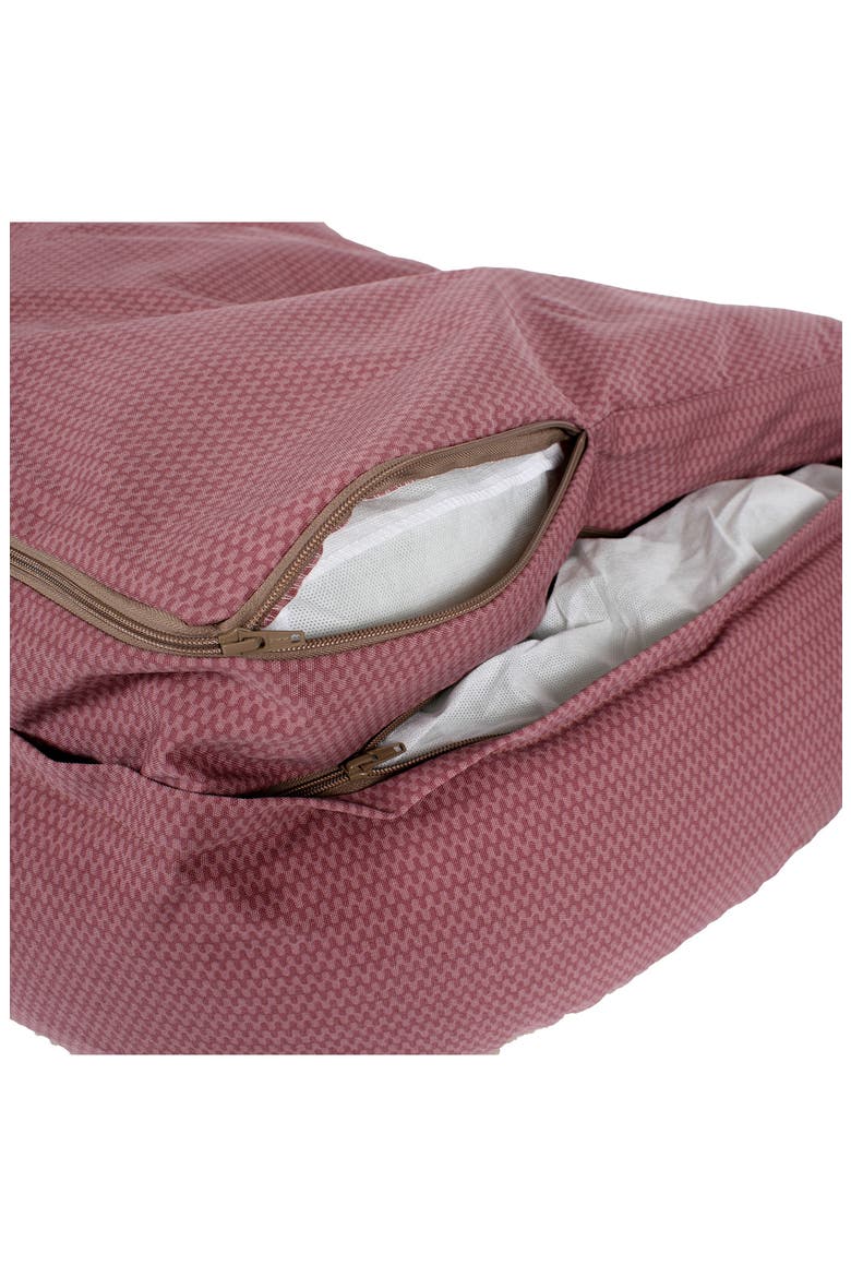 GreenDog Bolster Pet Bed, Alternate, color, WAVY RED