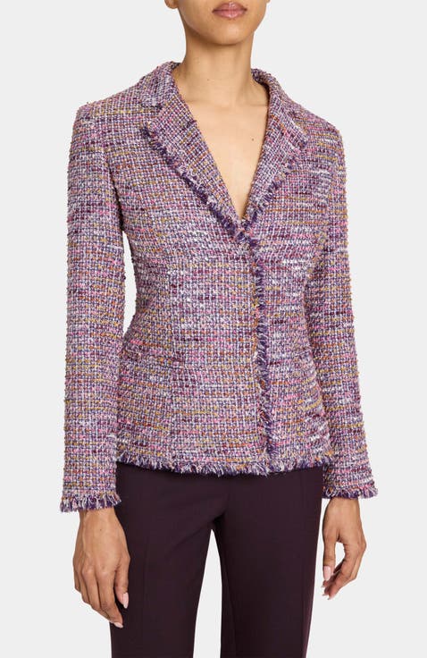 Gisele Jacket in Luxury Tweed with Subtle Sequins