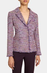 Santorelli Gisele Jacket in Luxury Tweed with Subtle Sequins