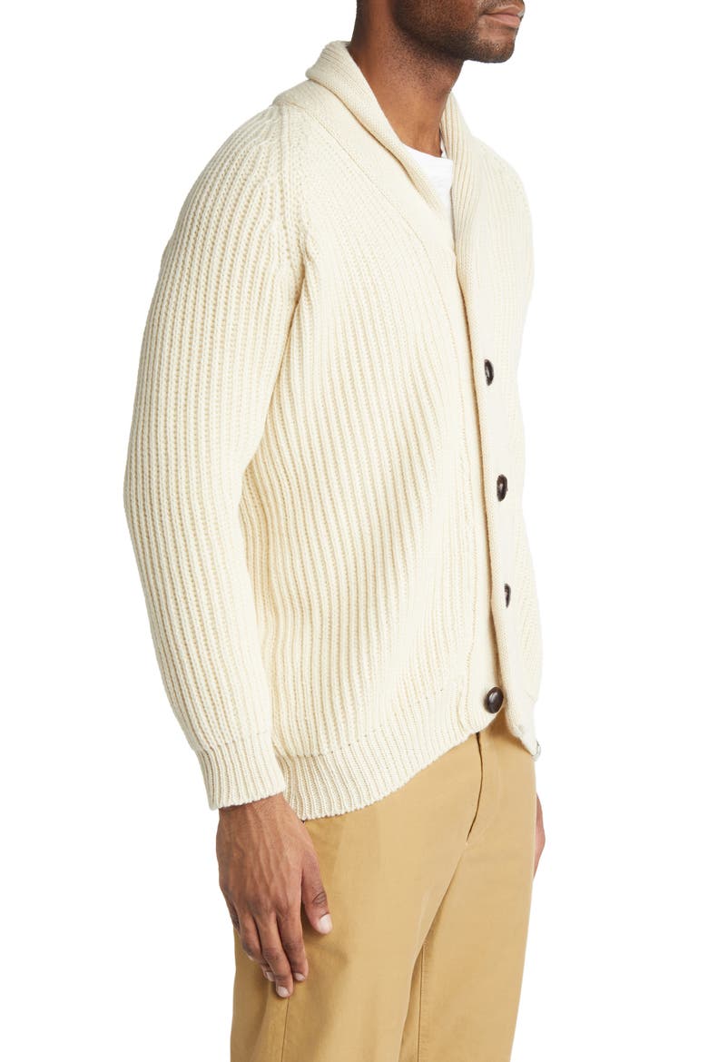 Wilkinson Shawl Collar Wool Cardigan, Alternate, color, CREAM