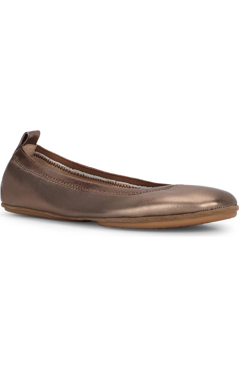 Yosi Samra Samara Foldable Ballet Flat, Main, color, Bronze