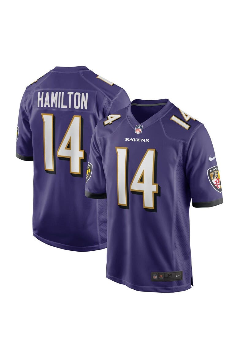 Men's Nike Kyle Hamilton Purple Baltimore Ravens Player Game Jersey, Main, color, Purple