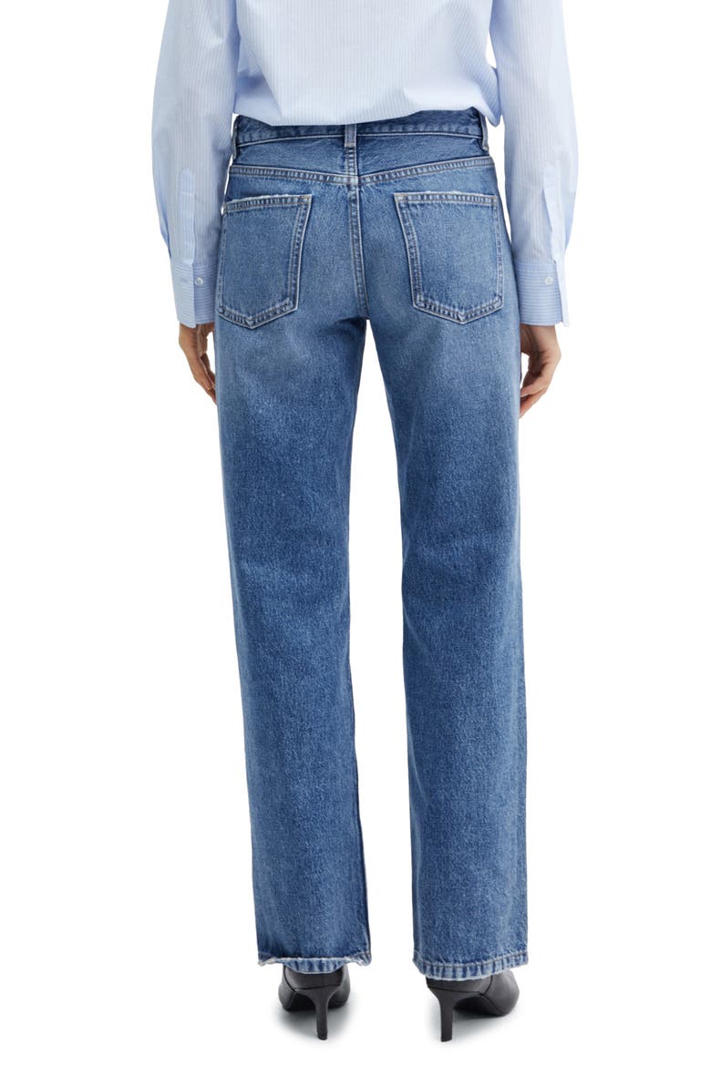Mid Rise Straight Leg Jeans, Alternate, color, MEDIUM BLUE