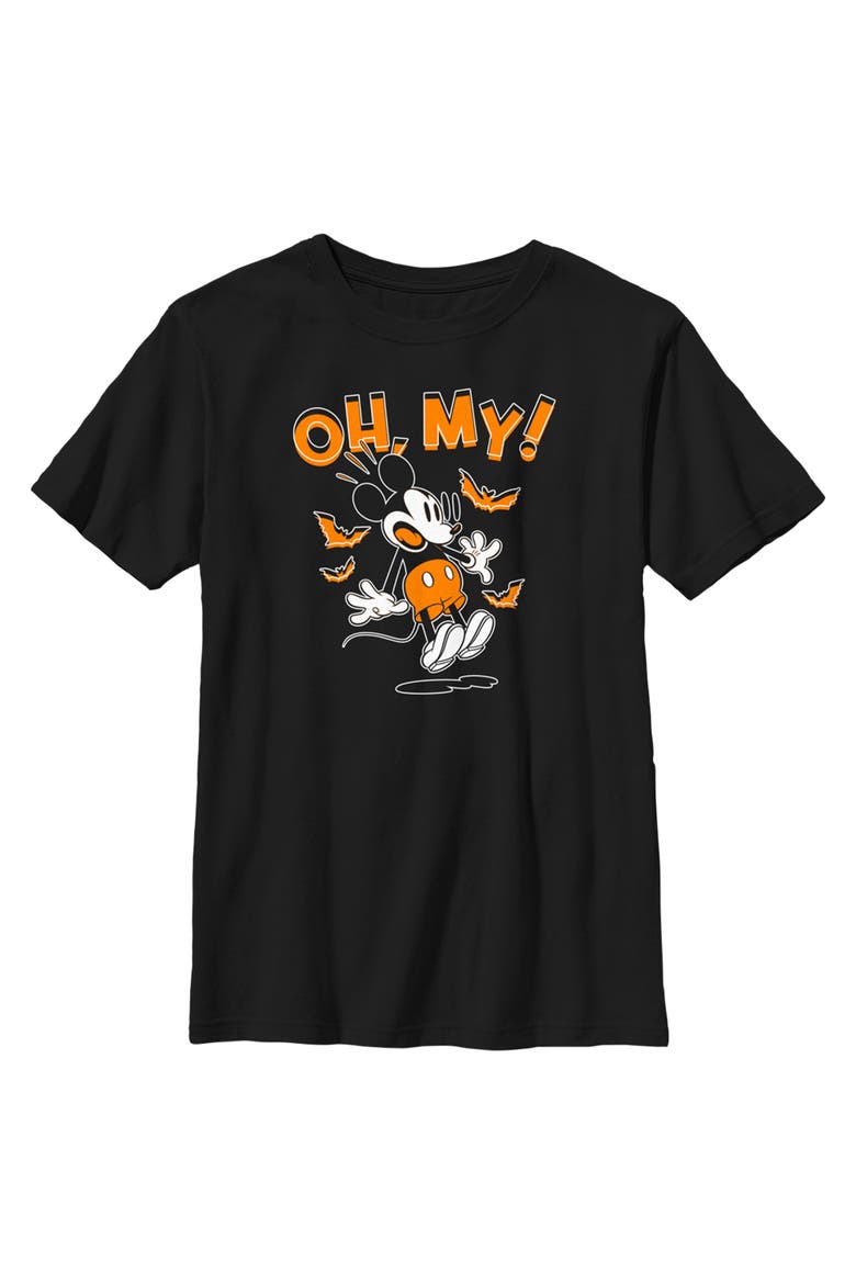 Boy's Mickey & Friends Mickey Halloween Oh My  Graphic T-Shirt, Main, color, Black