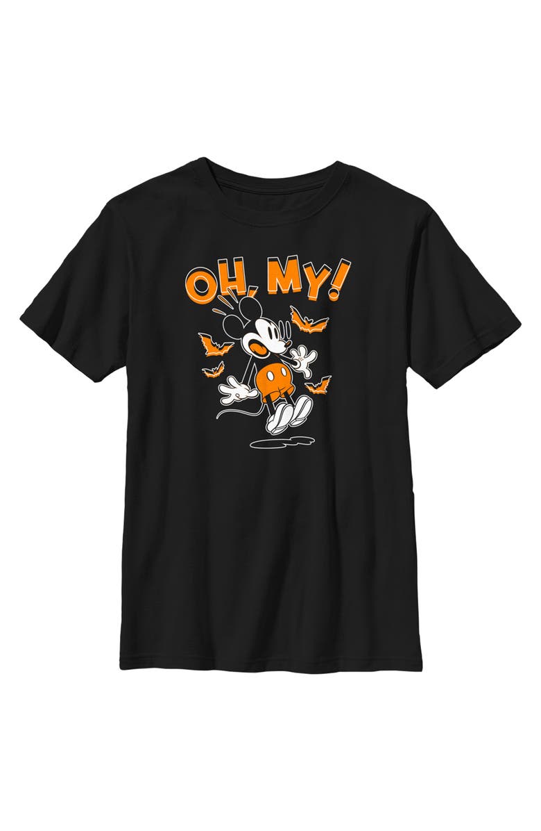 Mickey & Friends Boy's Mickey & Friends Mickey Halloween Oh My Graphic T-Shirt, Main, color, Black