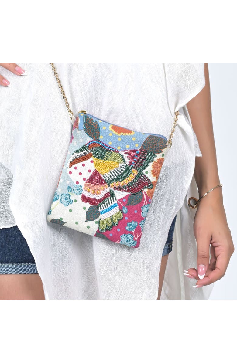 Vismaya Song Bird Sling Bag, Main, color, Maroon