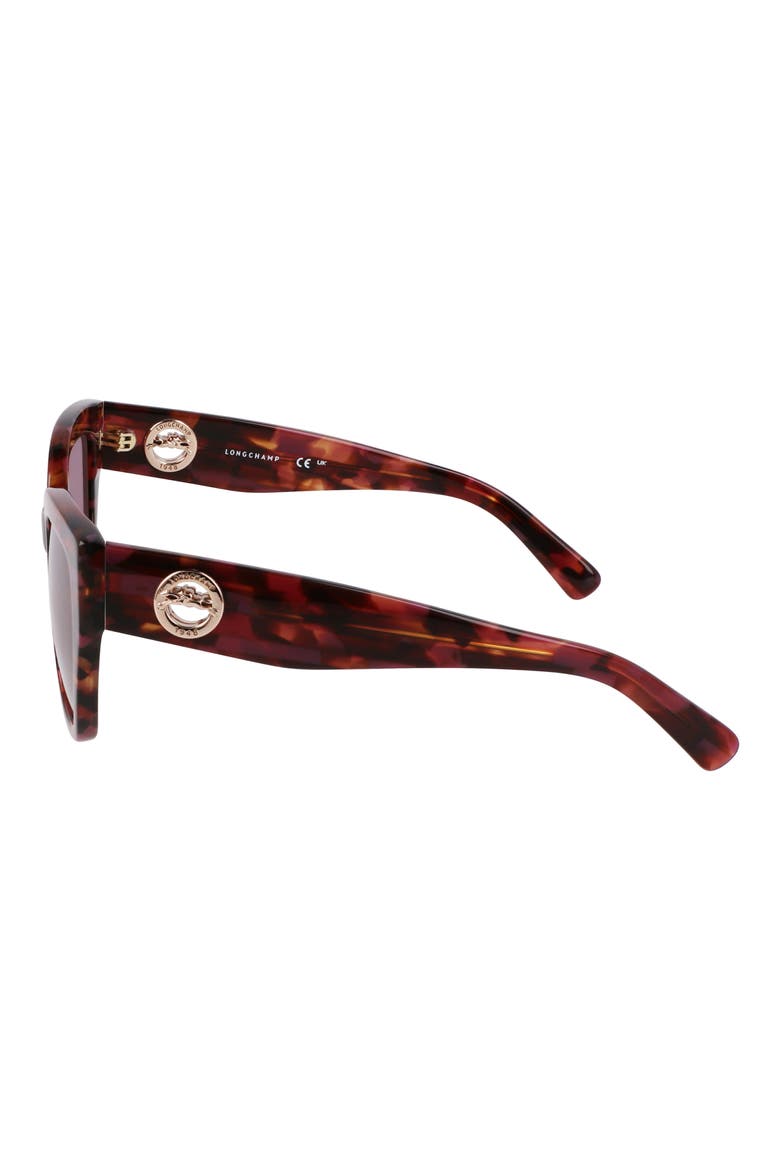 55mm Butterfly Sunglasses, Alternate, color, TEXTURED RED