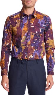 PAISLEY & GRAY Parker Trim Fit Stretch Cotton Button-Up Shirt