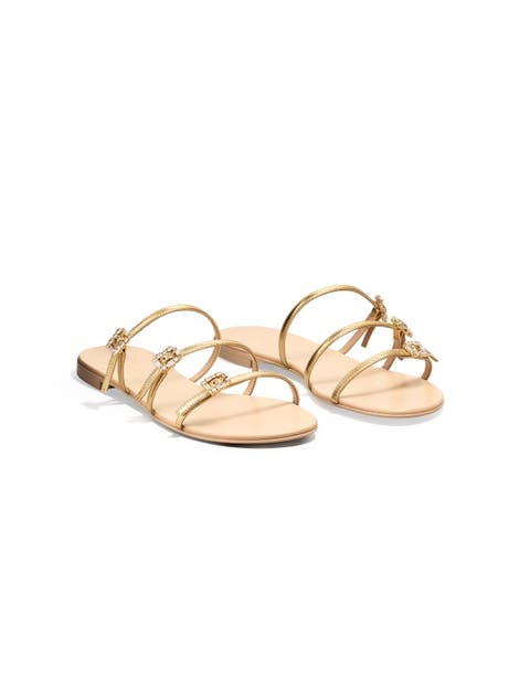Eclipse Leather Flat Sandals