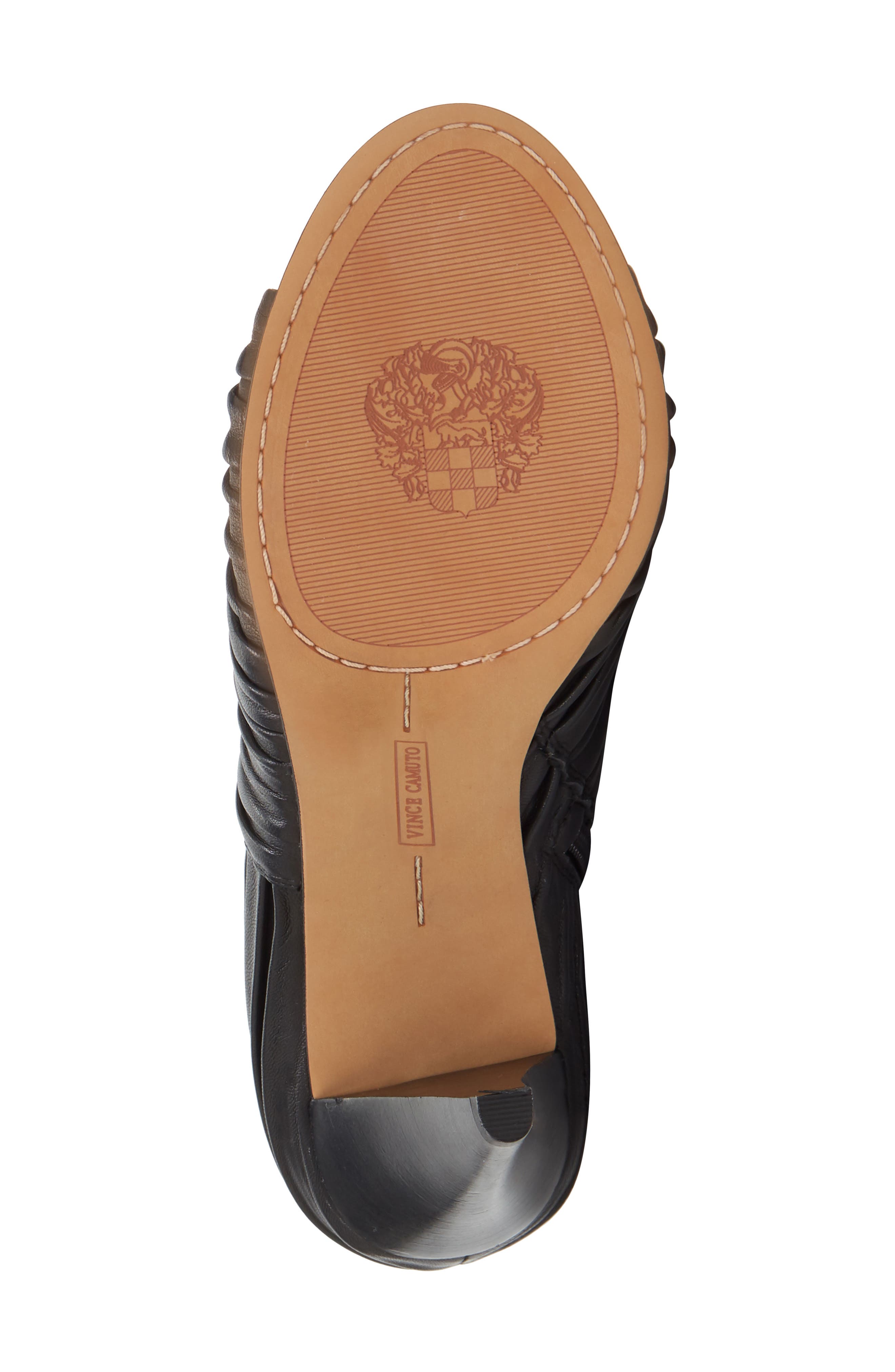 Vince Camuto Anara Ruched Peep Toe Bootie, Alternate, color, 