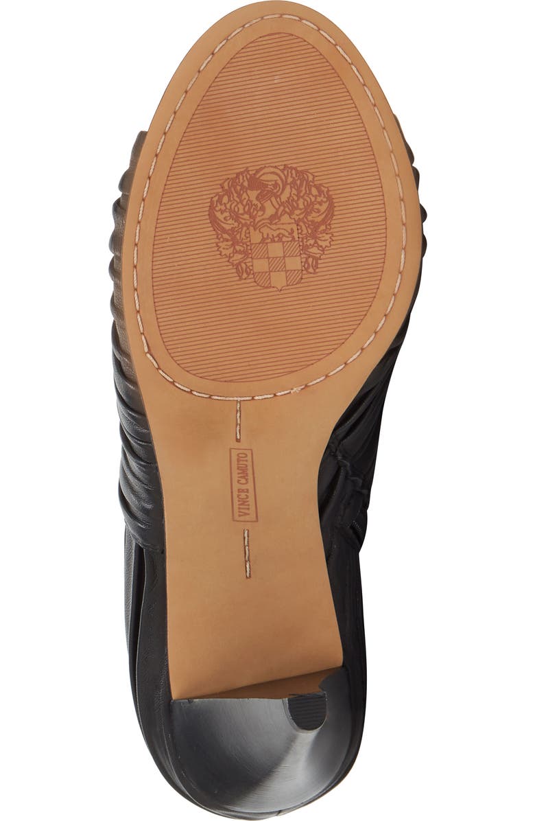 Vince Camuto Anara Ruched Peep Toe Bootie, Alternate, color,