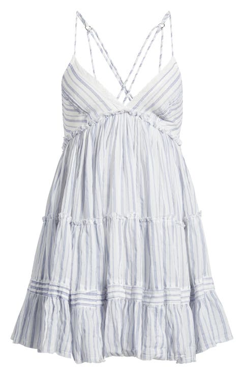 Aria Stripe Babydoll Minidress