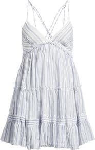 BDG Urban Outfitters Aria Stripe Babydoll Minidress