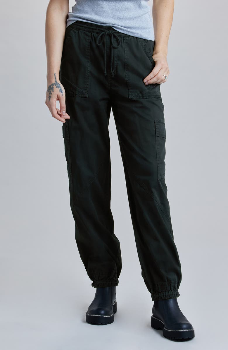 SUPPLIES BY UNIONBAY Kammi Stretch Cotton Twill Cargo Pants, Main, color, Black