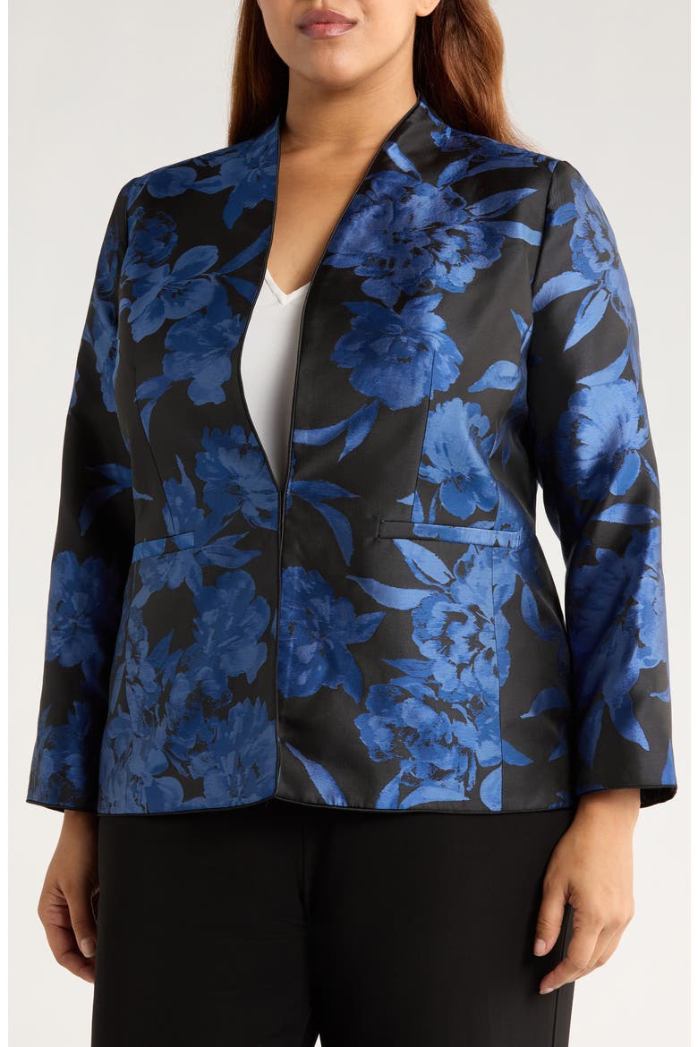 Floral Kissing Front Jacket, Alternate, color, BLUE NIGHT MULTI