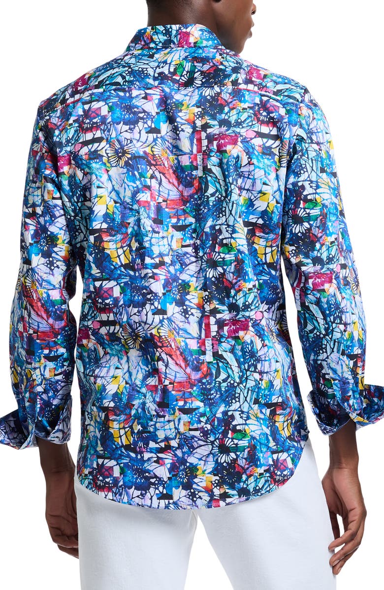 Robert Graham Trumbell Cotton Button-Up Shirt, Alternate, color,