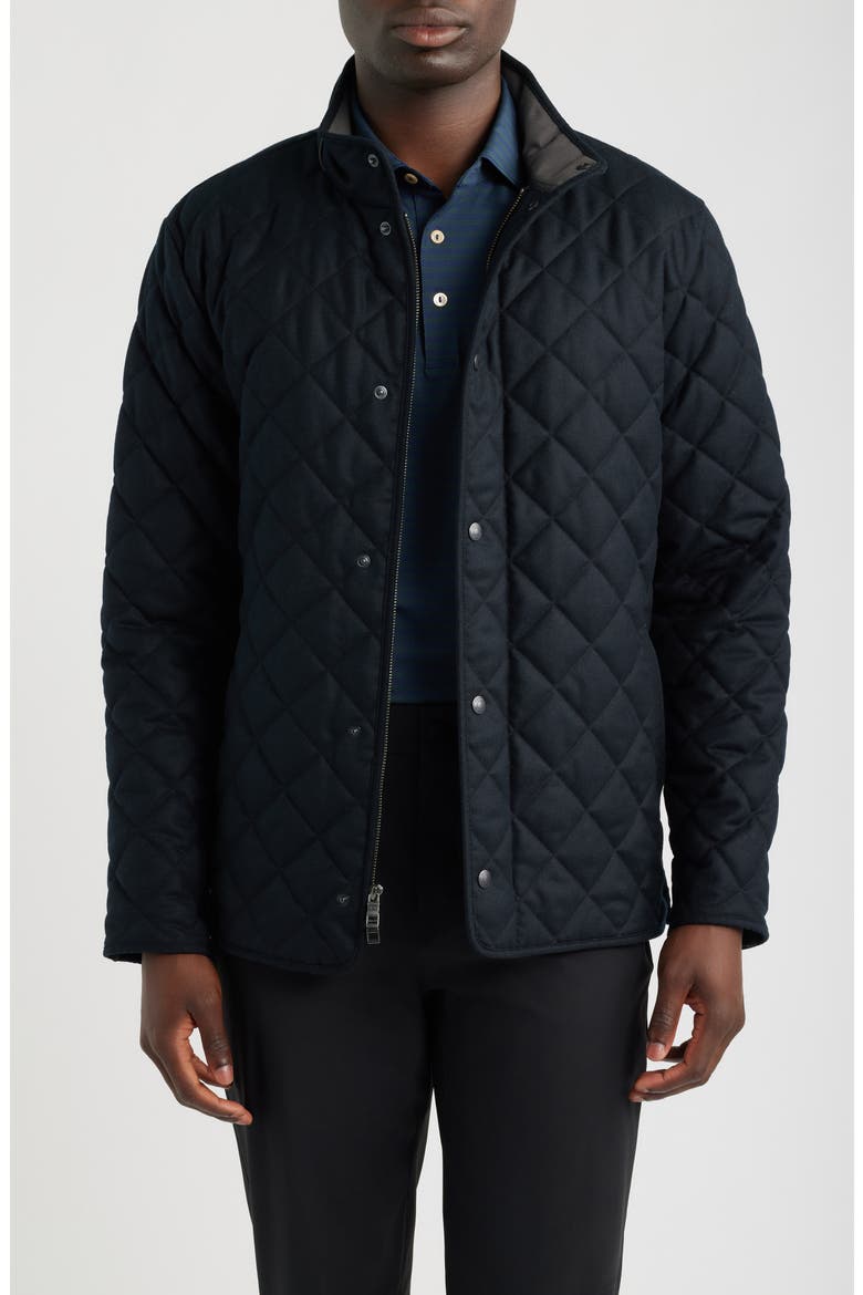Suffolk Quilted Wool Jacket, Main, color, BLACK