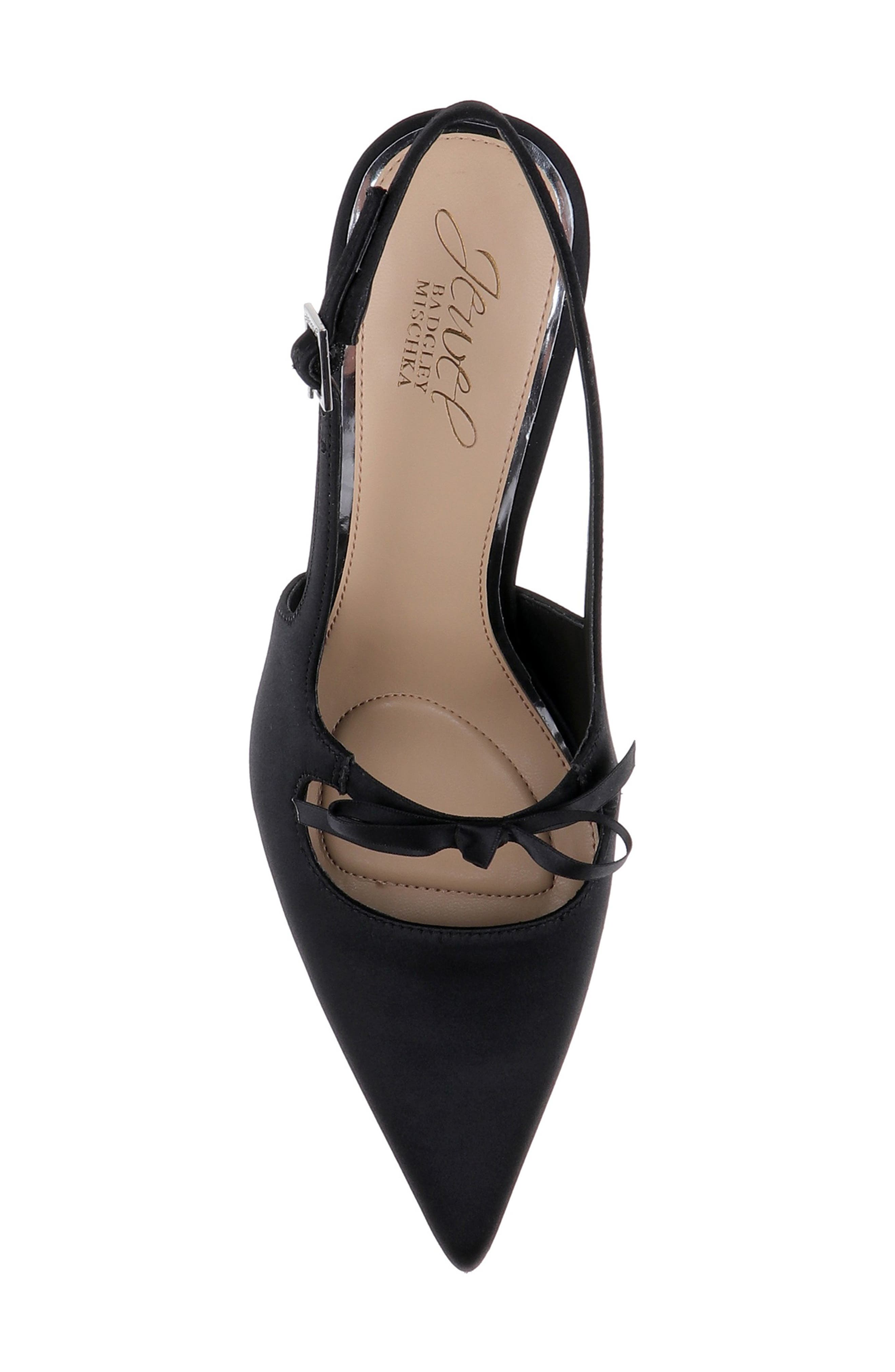 Jewel Badgley Mischka Zaya Pointed Toe Slingback Pump, Alternate, color, 