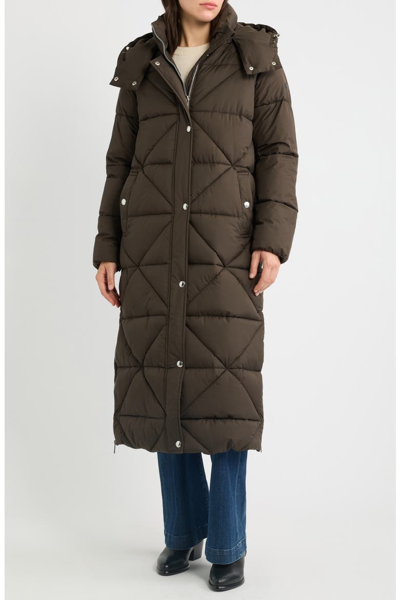 Quilted Puffer Coat with Removable Hood, Alternate, color, CAF NOIR