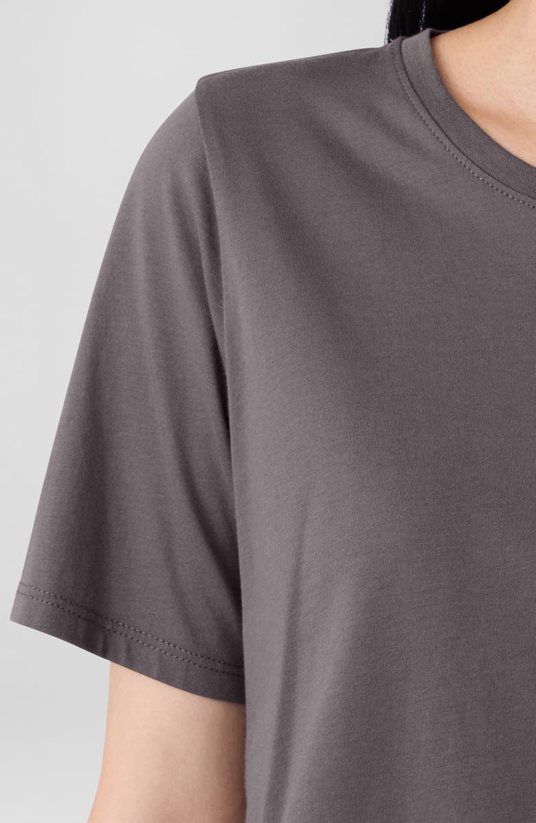 Eileen Fisher Crewneck Organic Cotton T-Shirt, Alternate, color, Rye