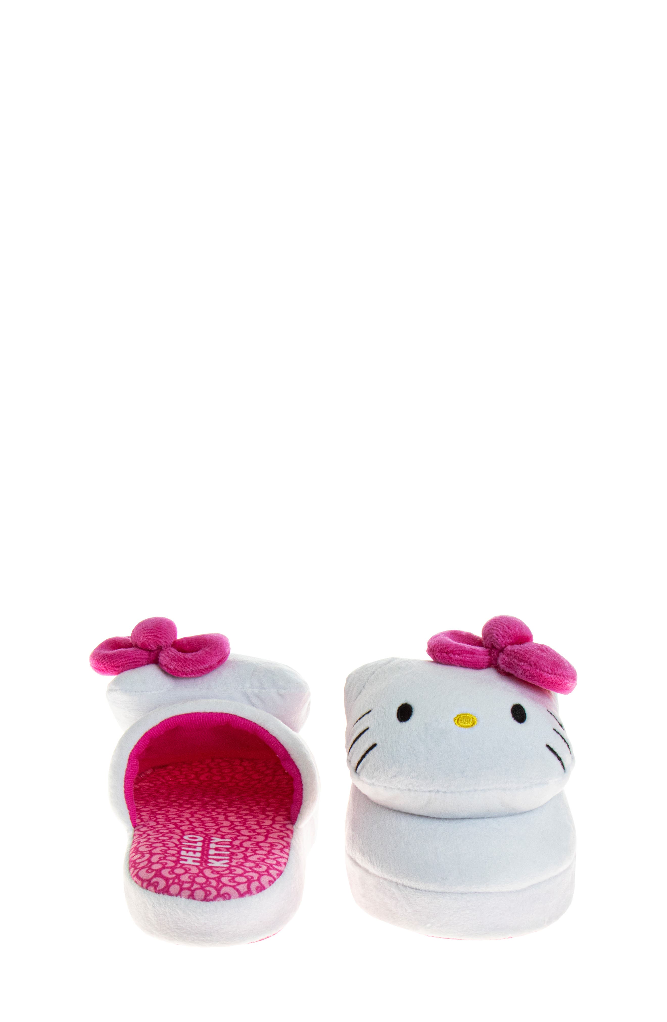 JOSMO Kids' Hello Kitty<sup>®</sup> Dual Size Slipper, Alternate, color, White/ Fuchsia