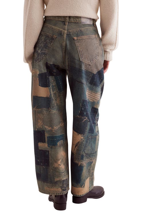 Free People Illusion Patchwork Jeans In Indigo Combo In Blue