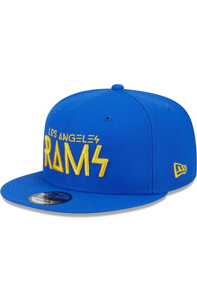 New Era Men's New Era Royal Los Angeles Rams Word 9FIFTY Snapback Hat, Alternate, color, 