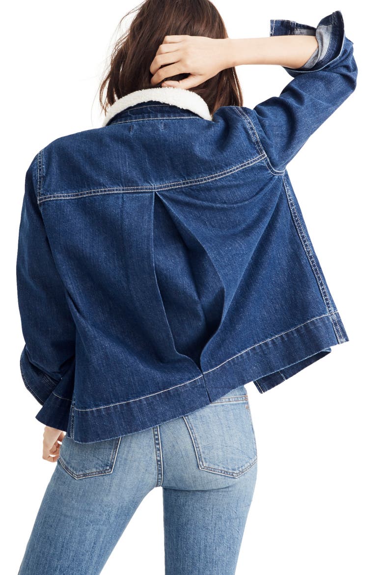 Denim Northward Crop Army Jacket, Alternate, color, EDGAR