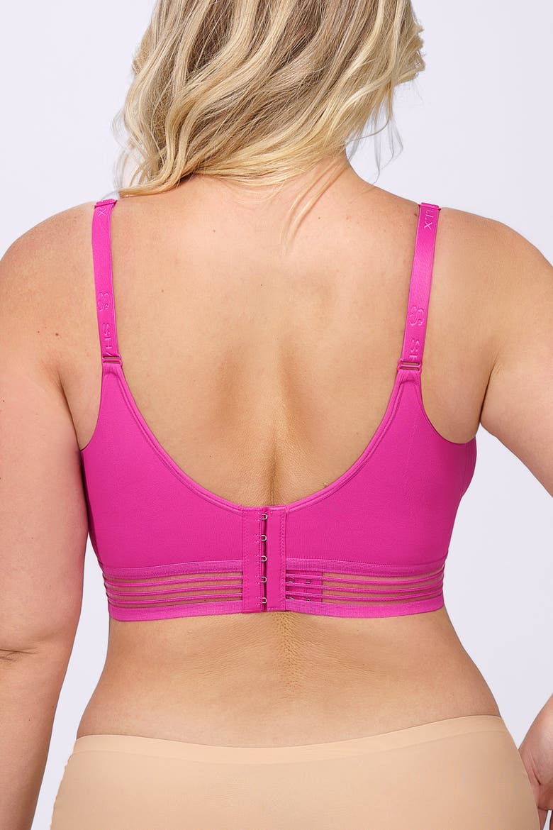 Wireless Back Smoothing Support Bra, Alternate, color, Fuchsia