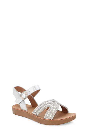 Yoki Kids' Embellished Sandal In Silver